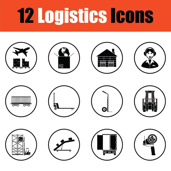 Set ikon logistik - Stok Vektor