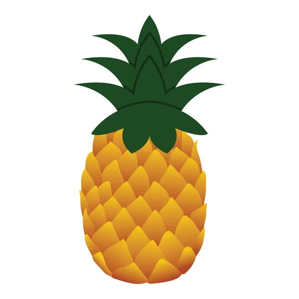 Icône de design plat de l'ananas — Image vectorielle