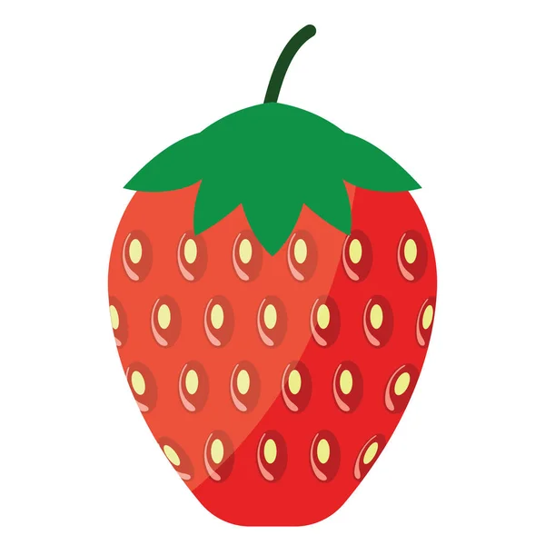 Flat design icon of Strawberry — Stock Vector