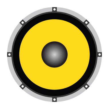 Hoparlör ikonu. Düz Renk Tasarımı. Vektör İllüstrasyonu.