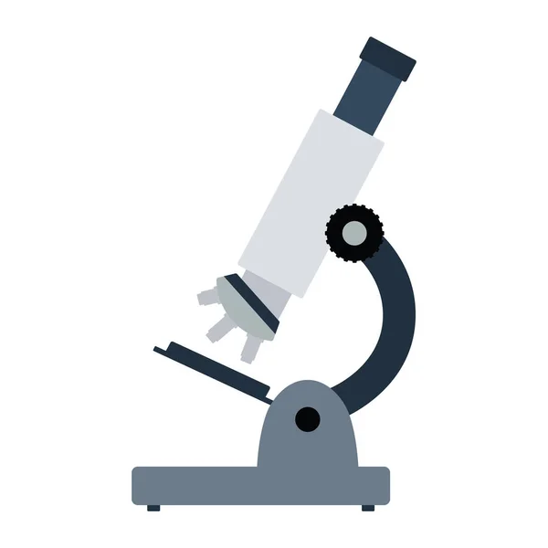 School Microscope Icon Flat Color Design Vector Illustration — Stock Vector