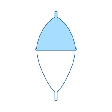 Float simgesi. Mavi dolgu tasarımı Ile ince çizgi. Vektör Illustration.