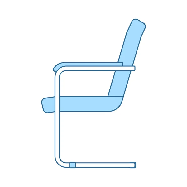 Гостьовий Офіс Chair Icon Тонка Лінія Синім Дизайном Заповнення Векторна — стоковий вектор