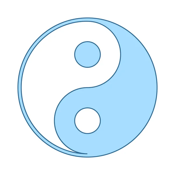Ikona yin i yang — Wektor stockowy