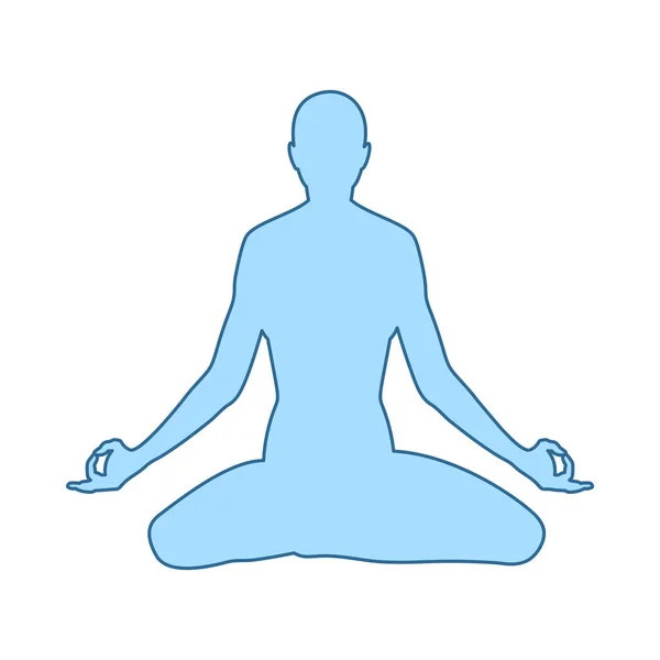 Lotus Pose pictogram — Stockvector