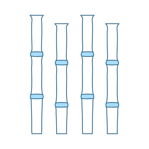 Icône de branches de bambou — Image vectorielle