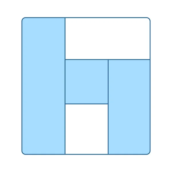 Ikona Vzoru Parketové Lamely Tenká Čára Modrým Návrhem Výplně Vektorová — Stockový vektor