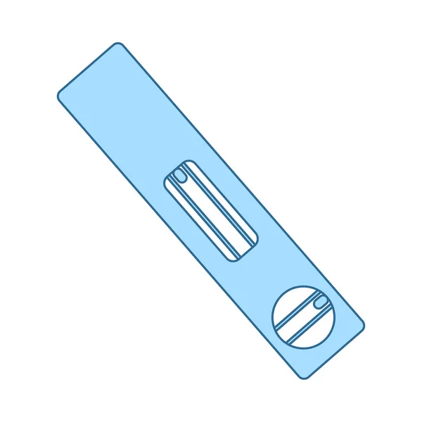 Icône Niveau Construction Ligne Mince Avec Conception Remplissage Bleu Illustration — Image vectorielle