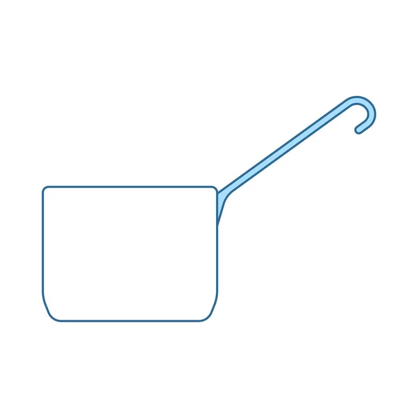 Kitchen Pan Icon 蓝色填充设计的细线 病媒图解 — 图库矢量图片