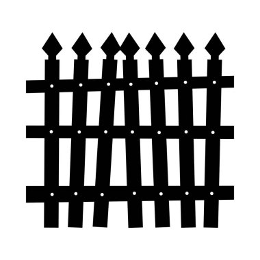 Cadılar Bayramı Tasarımları İçin Beyaz Arkaplan Üzerine Çit. Vektör illüstrasyonu.