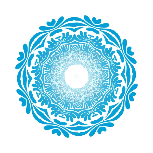 Коло Сніжинки Прикраси Дизайн Синього Градієнта Векторна Ілюстрація — стоковий вектор