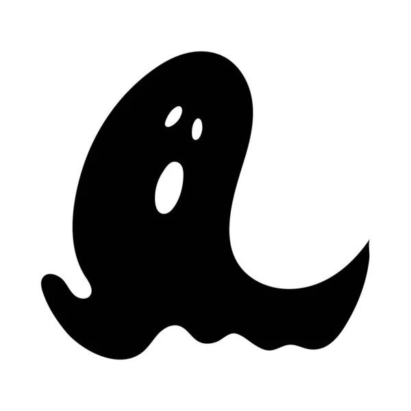 Cartoon Ghost Über Weißem Hintergrund Zum Erstellen Von Halloween Designs — Stockvektor