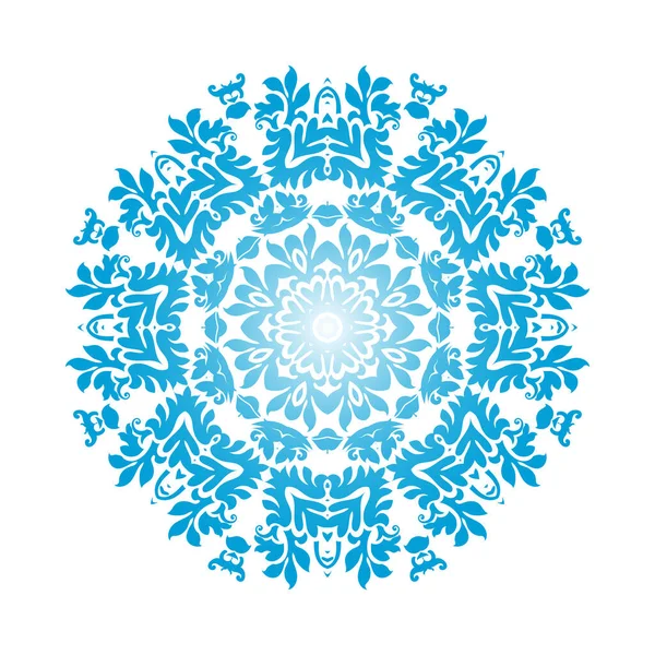 圆圆的雪花装饰 蓝色渐变设计 病媒图解 — 图库矢量图片