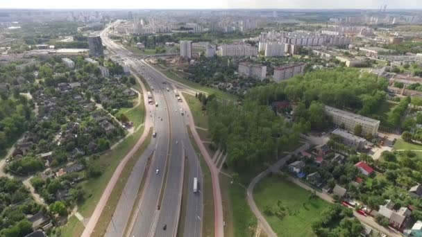 Highway aerial view — Stock Video