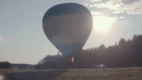 Pallone aerostatico a terra — Video Stock