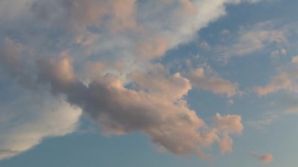 Časová prodleva večerní mraky pozadí — Stock video