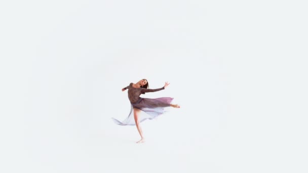 Chica danza moderna contemporánea — Vídeo de stock