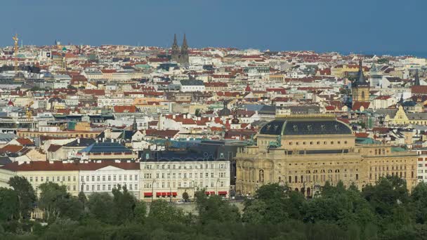 Widok na centrum miasta Praga — Wideo stockowe