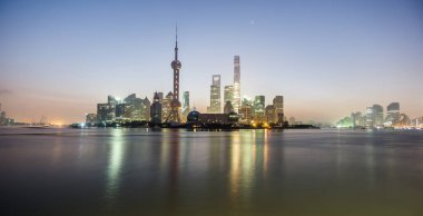 Şangay, Çin 'deki kentsel manzaranın hava fotoğrafçılığı