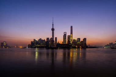 Şangay, Çin 'deki kentsel manzaranın hava fotoğrafçılığı