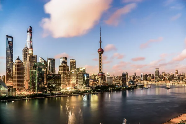 Fotografia Aerea Del Paesaggio Urbano Shanghai Cina — Foto Stock
