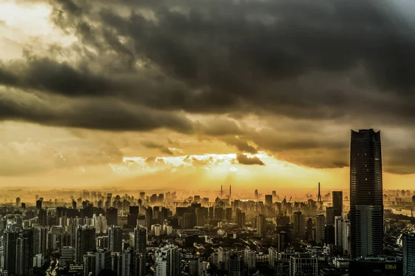 Aerial Photography Urban Scenery Shanghai China — Stock Photo, Image