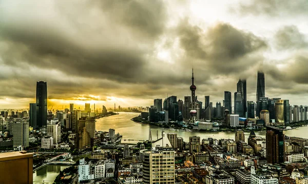 Aerial Photography Urban Scenery Shanghai China — Stockfoto