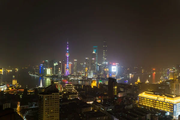 Aerial Photography Urban Scenery Shanghai China — Stock Photo, Image