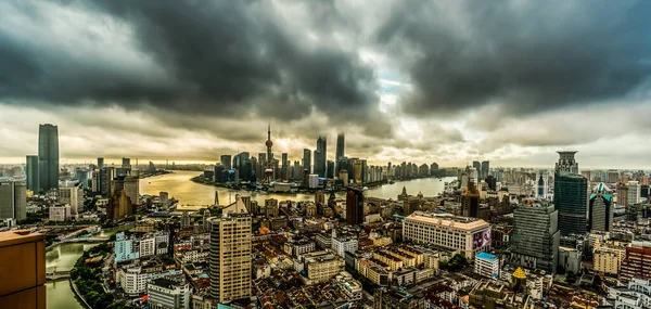 Aerial Photography Urban Scenery Shanghai China — Stock Photo, Image