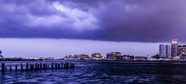 Boston Cityscape Backlight Usa — Stock Photo, Image