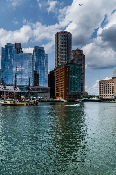 Boston Cityscape Backlight Usa Royalty Free Stock Photos