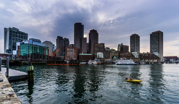 Boston Városkép Háttérben Usa — Stock Fotó