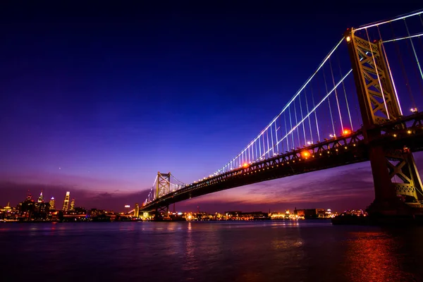 Philadelphia Cityscape Night Usa — Stock Photo, Image