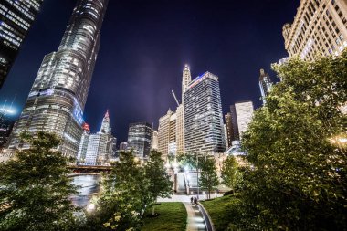 Chicago şehir mimarisi manzarası Usa