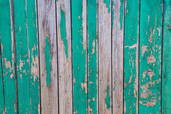 Oude hek boards groen — Stockfoto