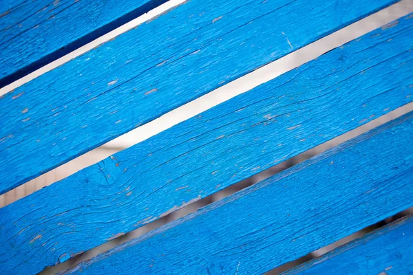 Staré desky maloval modrou — Stock fotografie