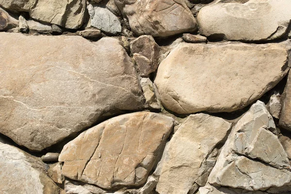 Big and brown stones on a wall — Stock Photo, Image