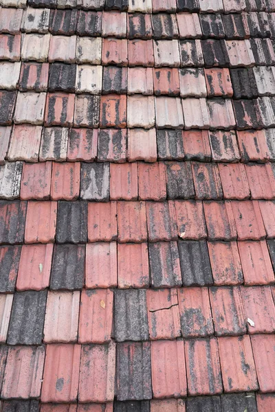 background, the roof is covered with old tiles.