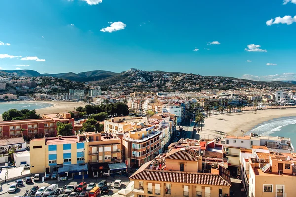 Panoramę miasta Peñíscola. Hiszpania — Zdjęcie stockowe