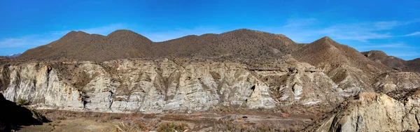 Panorama av Tabernas-öknen i Spanien — Stockfoto