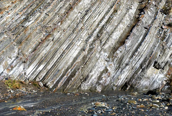 Närbild av en klippformation i Tabernas öknen. Spanien — Stockfoto