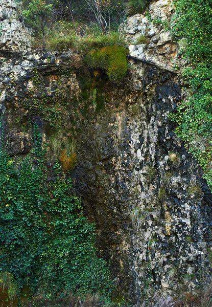 Водный поток на скале — стоковое фото