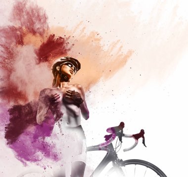Bisiklet ile kadın 