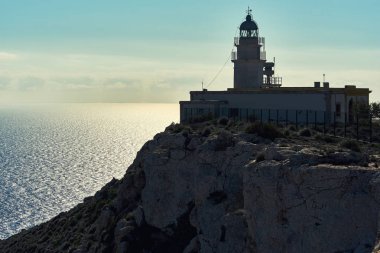 Mesa Roldan Lighthouse in Spain clipart
