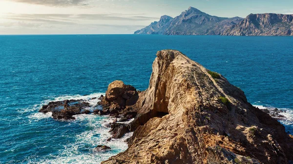 Rocky coast of Portman. Located between La Manga Club and Cartag — Stock Photo, Image
