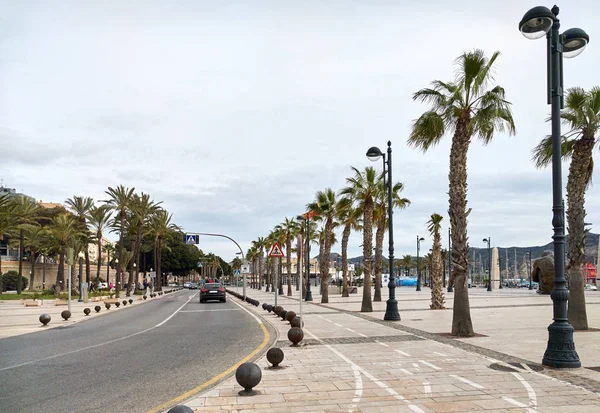 Road along the promenade of Cartagena city. Spain — Stock Photo, Image