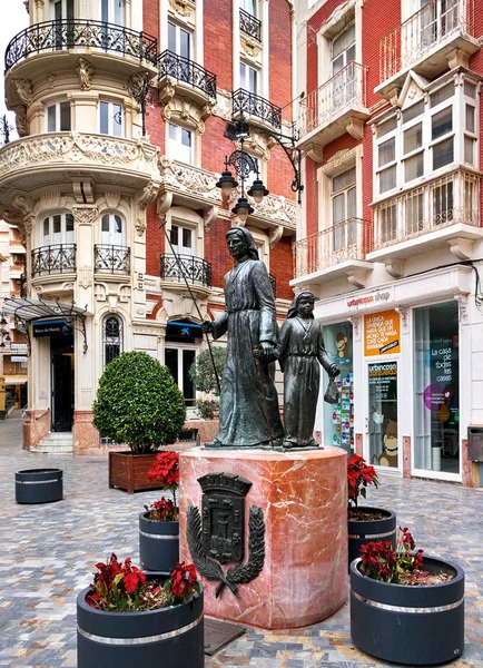 Cartagena, Spain - January 29, 2017: View to the Gran Hotel and — Stock Photo, Image