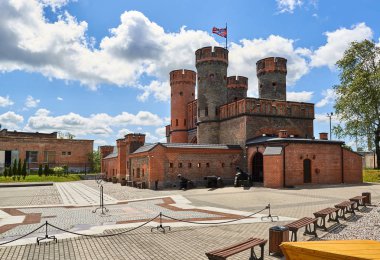Kaliningrad şehrinde Friedrichsburg kapısı'nın görünümü. Rusya