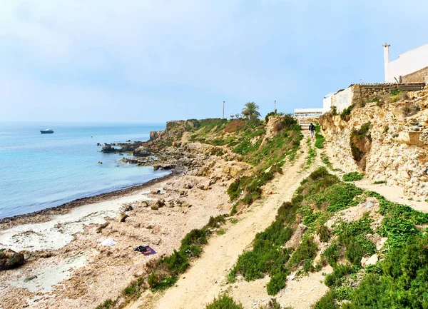 Plaża z wyspa Tabarca. Prowincja Alicante. Hiszpania — Zdjęcie stockowe