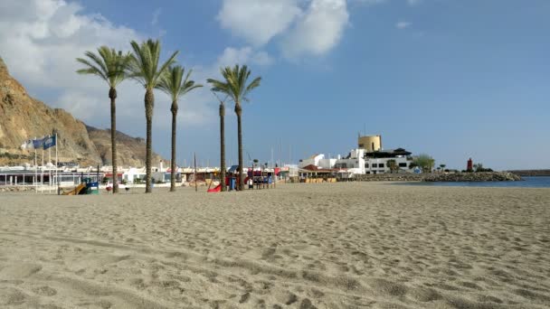 Пляж Aguadulce. Испания — стоковое видео
